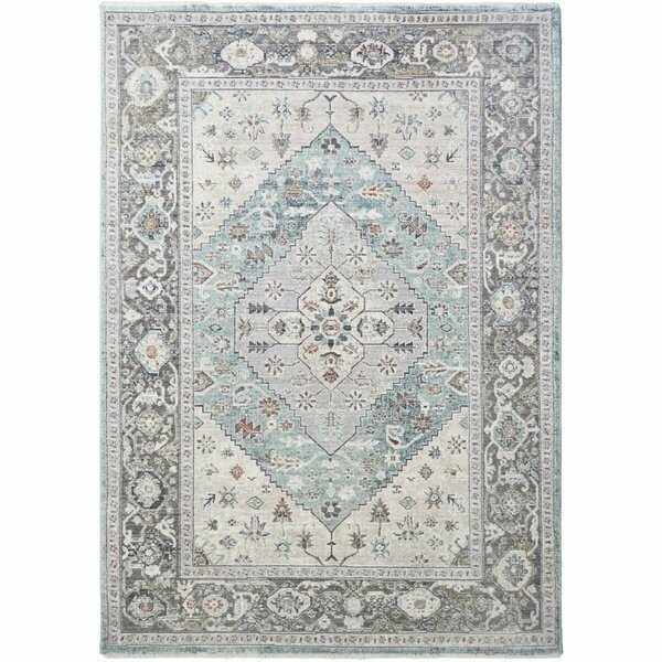 Sleep Ez 5 ft. 3 in. x 7 ft. 3 in. Windsor Aria Area Rug - Gray SL3082686